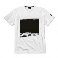 Koszulka BMW M Motorsport z nadrukiem, biała, męska S 80142461096