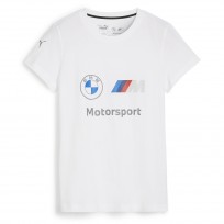 Koszulka BMW M Motorsport Logo, biała, damska L 80145B31923