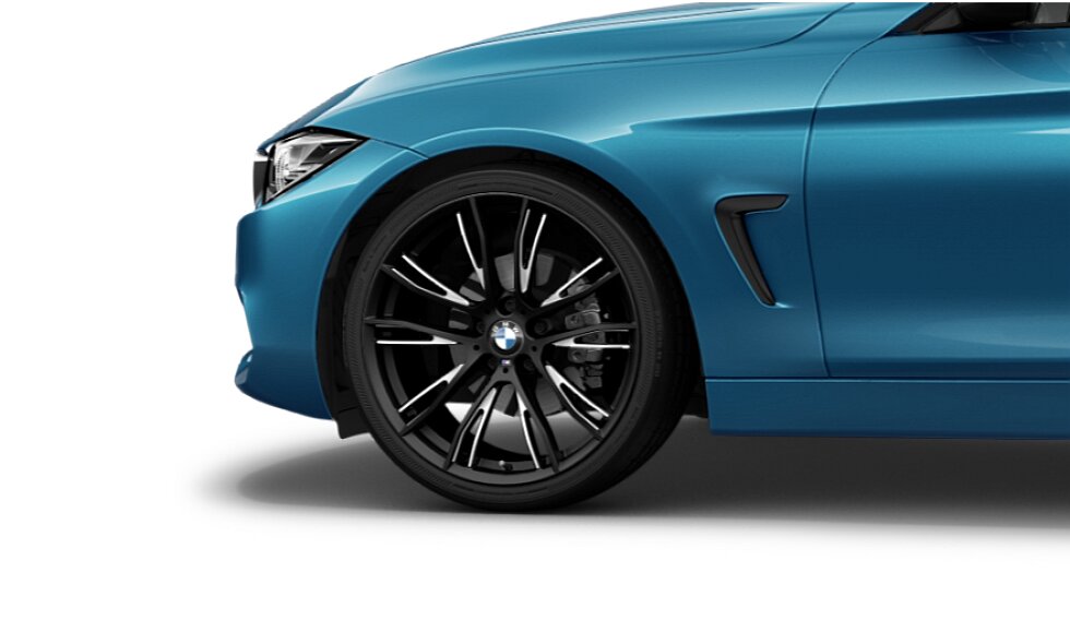 Koła kompletne letnie 36112287896 BMW serii 4 F32 20" aluminiowe obręcze Double-spoke 624 czarny mat. Cena dotyczy 1 szt. #1